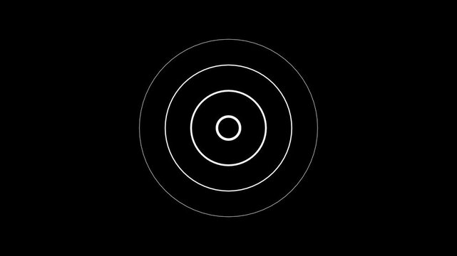radio waves animation signal broadcast sound waves pulse communication technology wireless frequency ripple circle loop motion graphics