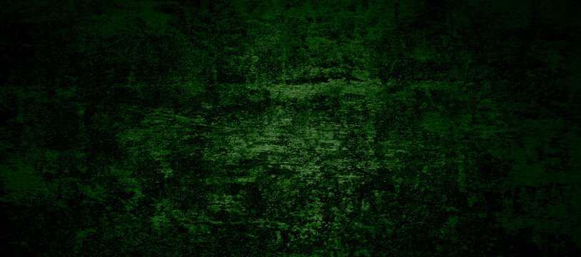 Grunge Textur gr&uuml;n schwarz - Breiter Banner als Hintergrund