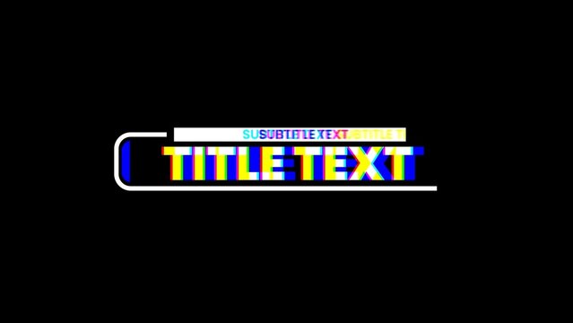 Trendy Modern Delay Echo RGB Glitch Title