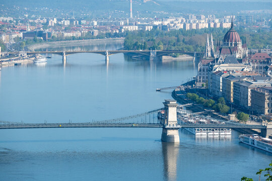 Budapest Parliament Chain Bridge Danube panorama