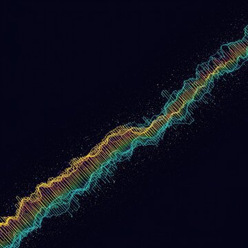 Abstract visualization showing the computational path of a mathematical gradient flow minimizing a complex objective function ,function ,artificial intelligence ,structure