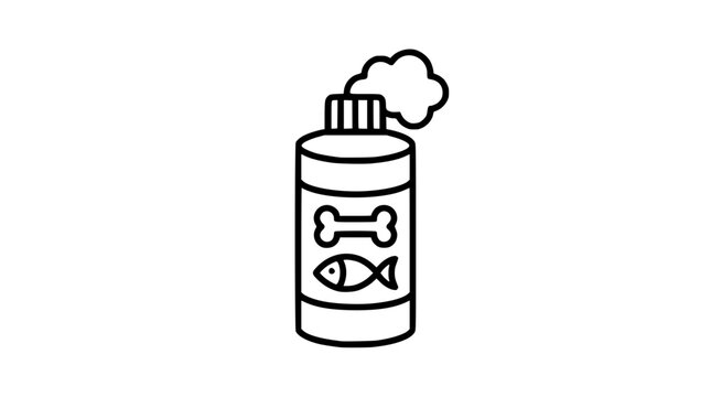 Vector illustration of a pet food container for animals
