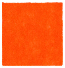 Fototapeta premium fluo orange felt nonwoven fabric cut out