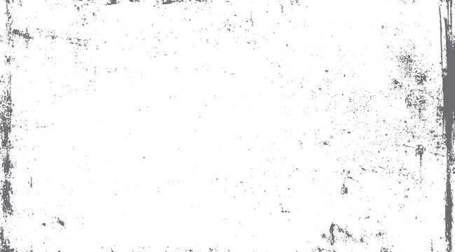 White background with scattered grey speckles and textured borders