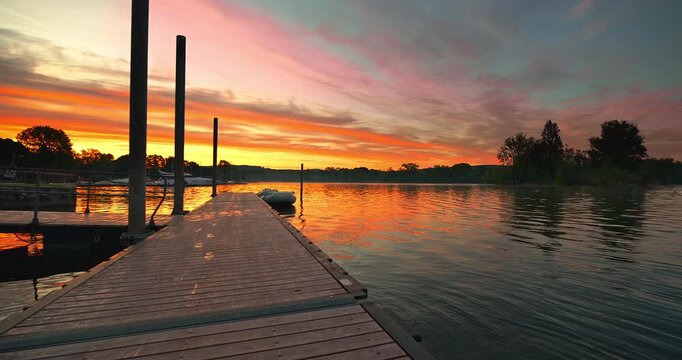  Dawn in Angera, where the sun touches the water.