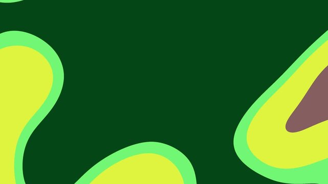 fresh avocado green abstract pattern organic shapes seamless loop
