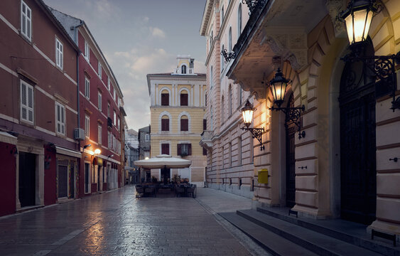 Town square in historic center of Zadar old town, Croatia