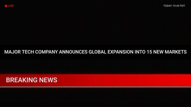Breaking News Tech Company Global Expansion Markets React Positively
