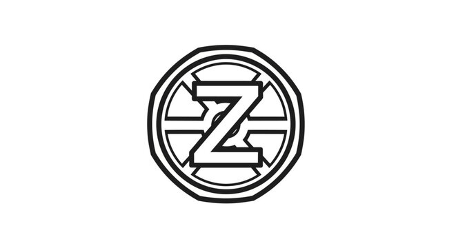 Stylized Letter Z Emblem in Circle