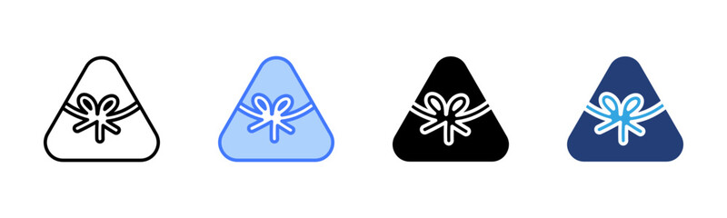 Fototapeta premium Rice Dumpling icon set multiple style collection