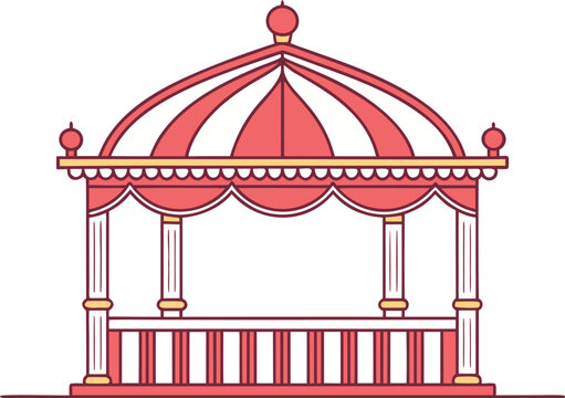 Royal Wedding Palanquin Traditional Design. Ornate Wedding Palanquin Royal Ceremony Concept. Indian Royal Wedding Palanquin Illustration. Traditional Luxury Bridal Palanquin Royal Procession Design.