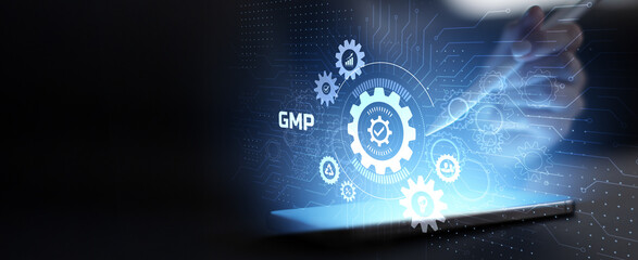 Obraz premium Good Manufacturing Practice GMP Standards and Quality Control in Industrial Production.