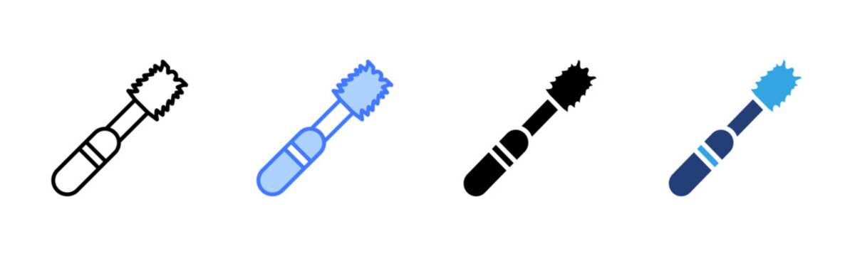Interdental Brush icon set multiple style collection