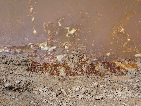 soil layer section of acid soil.