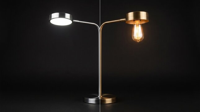 Modern and Vintage Table Lamp Design Options with Different Finishes and Lighting