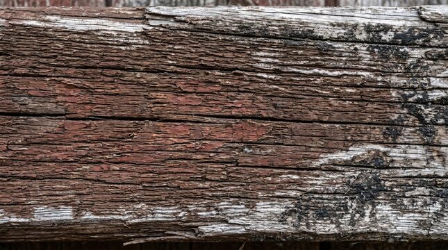 The weathered mud brick adobe wall shows signs of aging with cracks and deterioration in a close-up view outdoors.