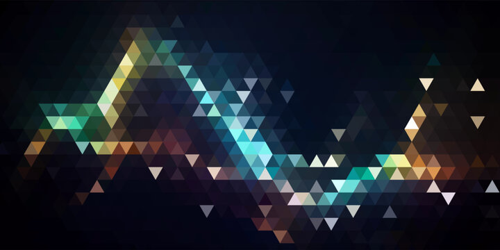 Abstract banner with a geometric style pattern design 
