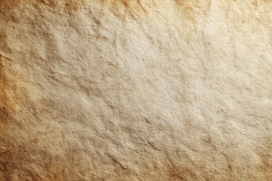Textured Ivory Old Paper with Rough Surface and Brown Stain for Vintage Grunge Background Design