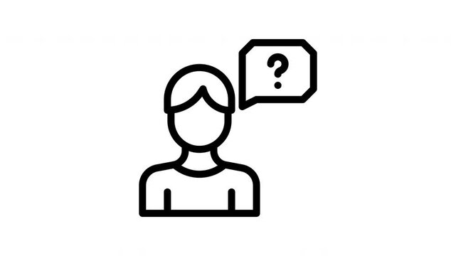 confused minimalist stroke animation