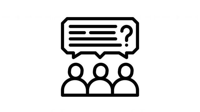 faq minimalist stroke animation