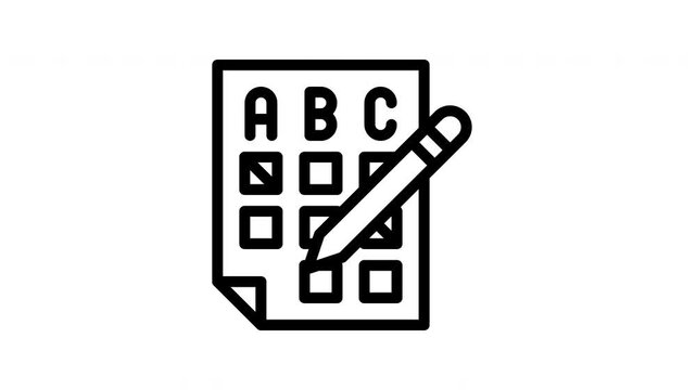 multiple choice minimalist stroke animation
