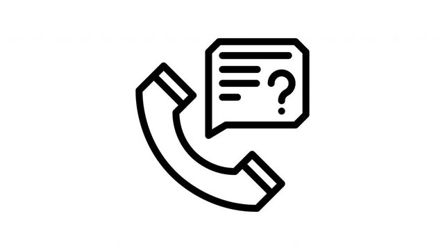 phone call minimalist stroke animation