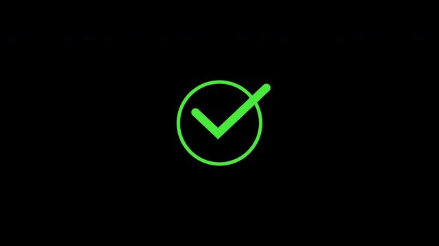 check mark on transparent background. Check mark symbol. approved tick mark icon, Check mark icon animation , right mark icon.