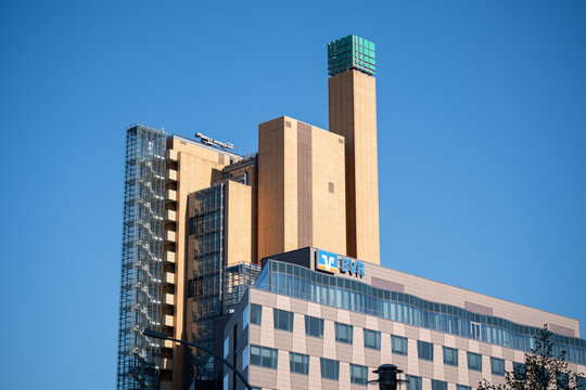 Debis Tower, Debis-Haus or Atrium Tower office building. Skyscraper in the Tiergarten district, former headquarters of the Daimler-Benz subsidiary on April 21, 2026 in Berlin, Germany.
