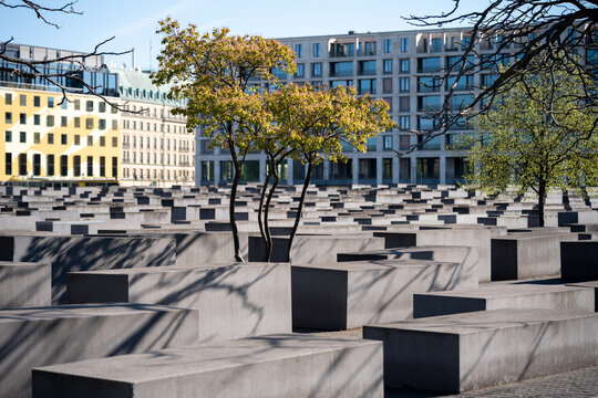 Memorial to the Murdered Jews of Europe. The Denkmal fur die ermordeten Juden Europas, Holocaust Memorial. Place of remembrance for the Jewish victims of the Shoah on April 21, 2026 in Berlin, Germany