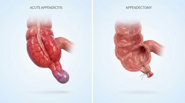 Acute Appendicitis Diagnosis and Appendectomy Surgical Procedure