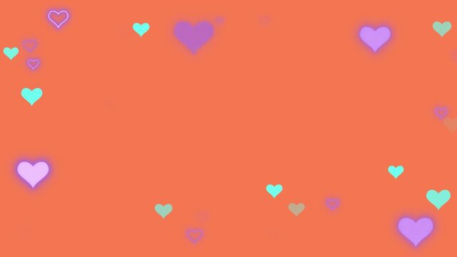 Coral FF7F50 Hex Code - Hearts fly and twinkle. Templates for creating ads. Sale for Valentine's Day holiday. loop animation abstract gradient background smooth flowing shapes motion graphics template