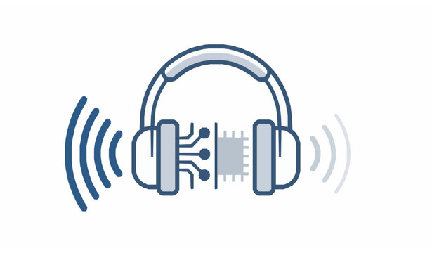 Noise Reduction Technology Icon Showing Sound Filtering and Audio Isolation System Vector Design