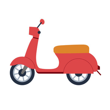 Red scooter