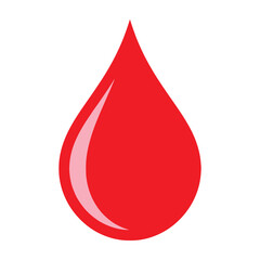 Fototapeta premium Red blood drop symbol icon