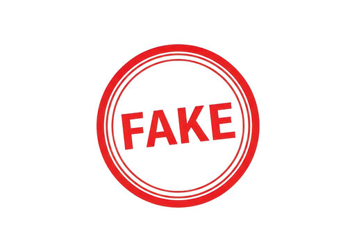 Fake stamp with red border and bold text
