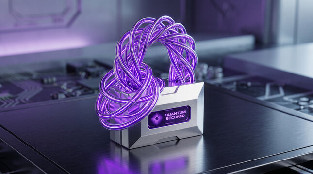Quantum Technology Security Lock Visualization | Advanced Encryption with Quantum Computing | Future of Cybersecurity with Quantum Technology