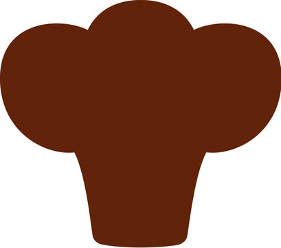 Brown toque silhouette