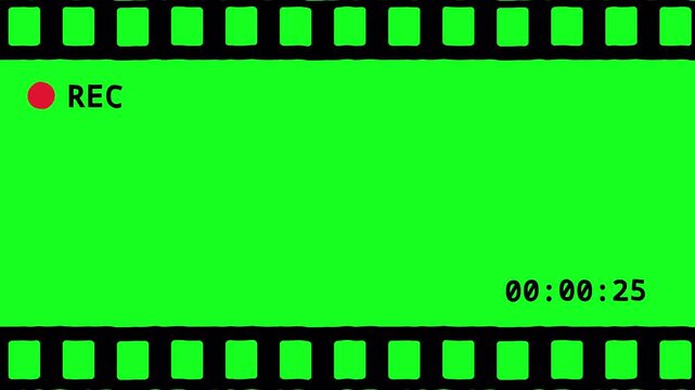 VHS REC Camcorder Frame Overlay. 4k video