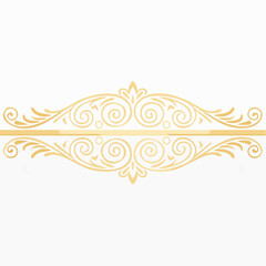 Fototapeta premium Golden Ornate Swirls Divider