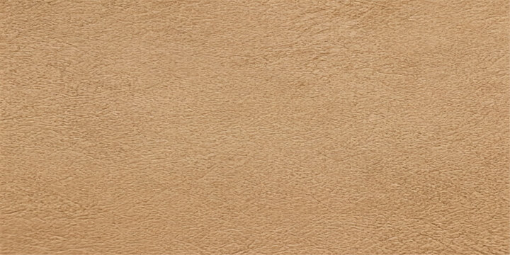Aged brown leather and rough sand texture create a vintage grunge pattern on a recycled cardboard surface with a beige parchment design and antique yellow paper material backdrop