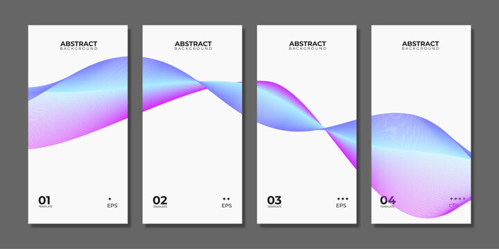 Abstract Gradient Wave Lines Modern Futuristic Background Design