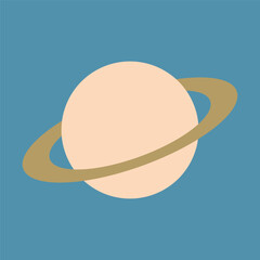土星のシンプルなアイコン © WAWAWA