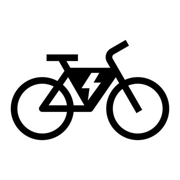 Electric bicycle icon, eco transport, sustainable mobility, e bike energy