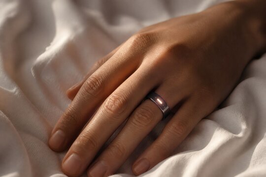 Bio-Sensor Smart Ring on Resting Hand