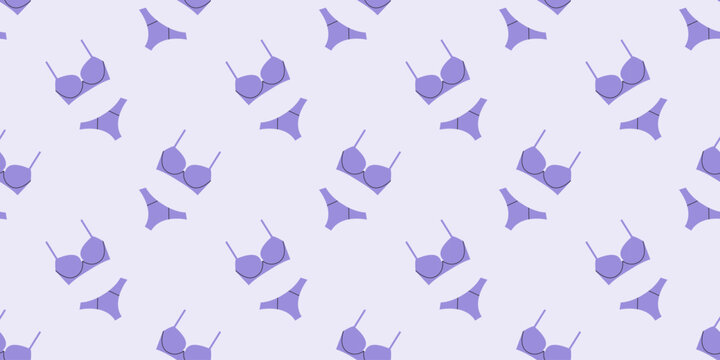 Elegant seamless lingerie pattern with minimal bra and panties silhouettes soft pastel underwear repeat design for textile print fashion branding and ecommerce packaging