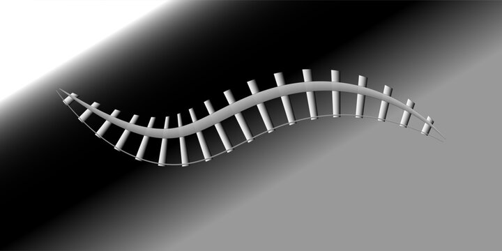 Railway train track vector route. rail pattern curve railroad path icon. vector illustration. eps 10 .