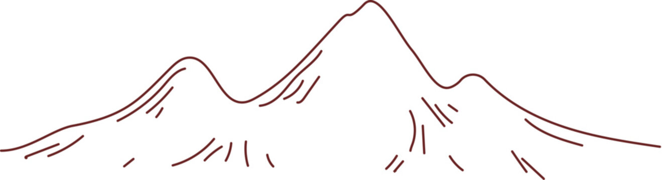Mountain with simple lines style