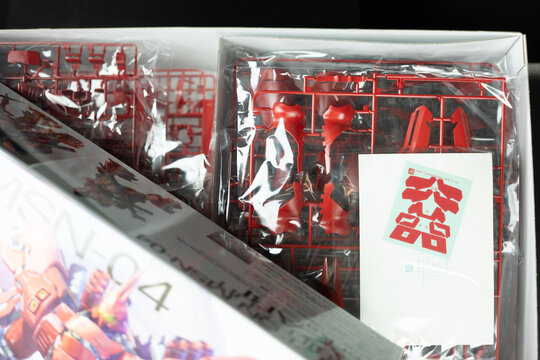 Bangkok, Thailand - May 5, 2026 : Box of Bandai Neon Zeon MSN 04 Mobile Suit SAZABI Ver. Ka