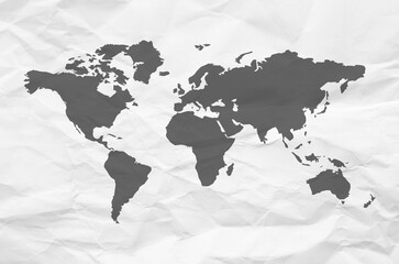 world map on old paper background © Burakcan