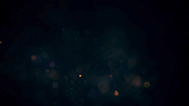 Dark coloured holiday glowing particles Shimmering light particle Futuristic Glitter Snow Swirl background 4K